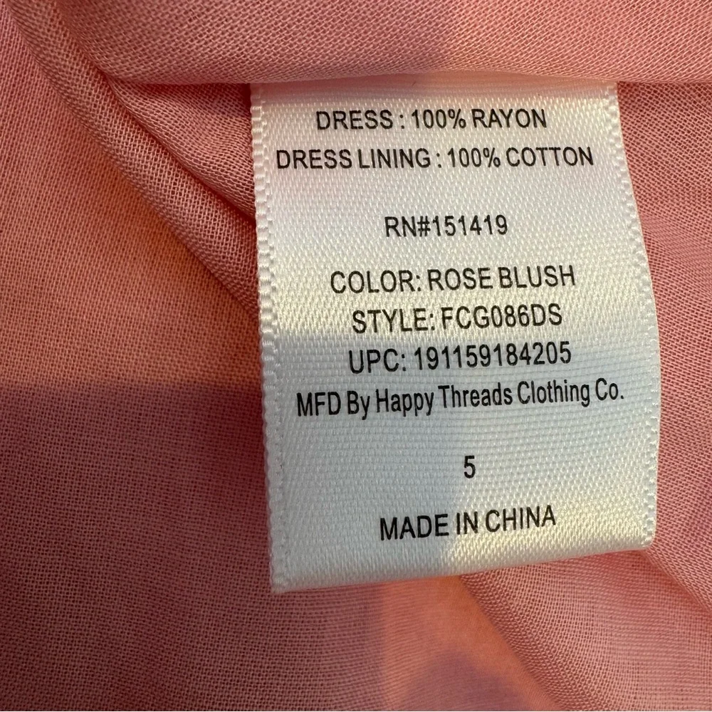 French Connection Pink Dotted Ruffle Dress size s=4/5 - Picture 6 of 6